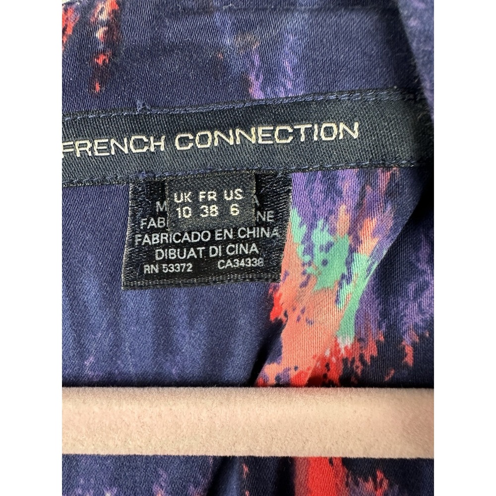 French Connection Womens Navy Blue Sleeveless Above The Knee Sheath Dress 6 - Picture 4 of 13